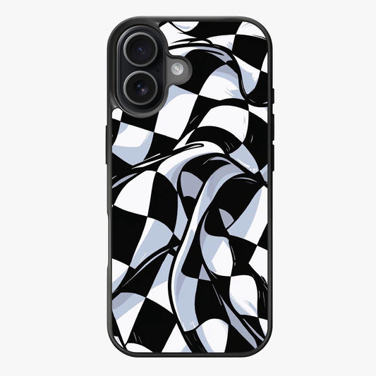 Black draped checkboard — Lux Clarity Case