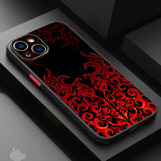 Crimson Gothic Filigree — Matte Lux Case