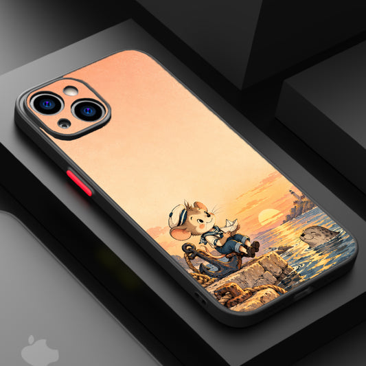 Vintage Mouse Sailor Boat — Matte Lux Case