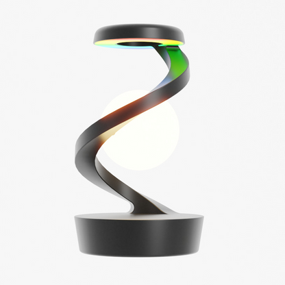 CelestialCharge: 360° Rotating Moon Lamp with Qi Wireless Charger