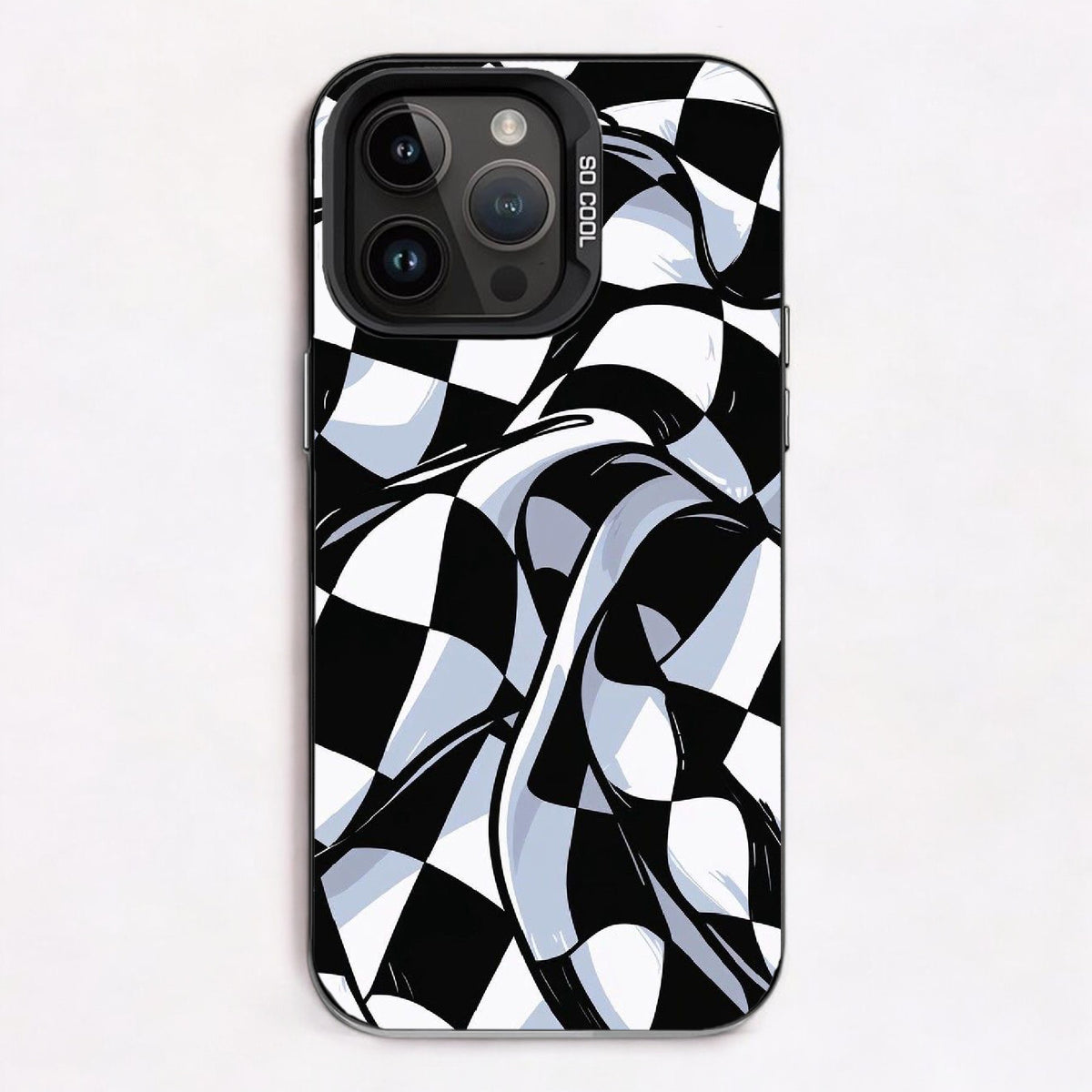 Black draped checkboard — Lux Cool Case