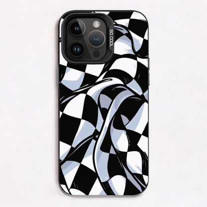 Black draped checkboard — Lux Cool Case