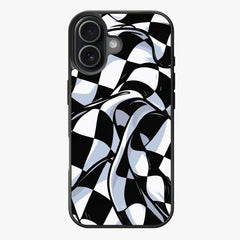 Black draped checkboard