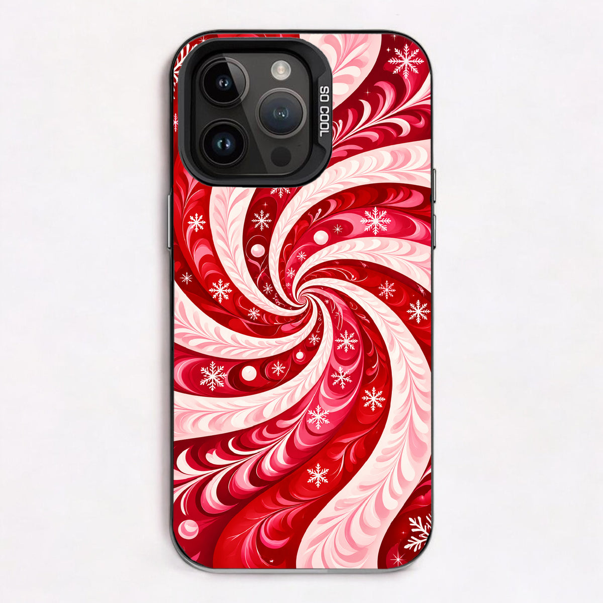 Christmas Swirls Candy Cane — Lux Cool Case