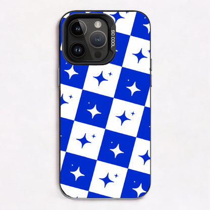 Cobalt Blue Starry Checkerboard — Lux Cool Case