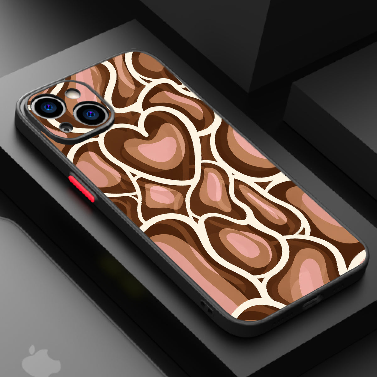 Cocoa Kiss Warped Hearts — Matte Lux Case