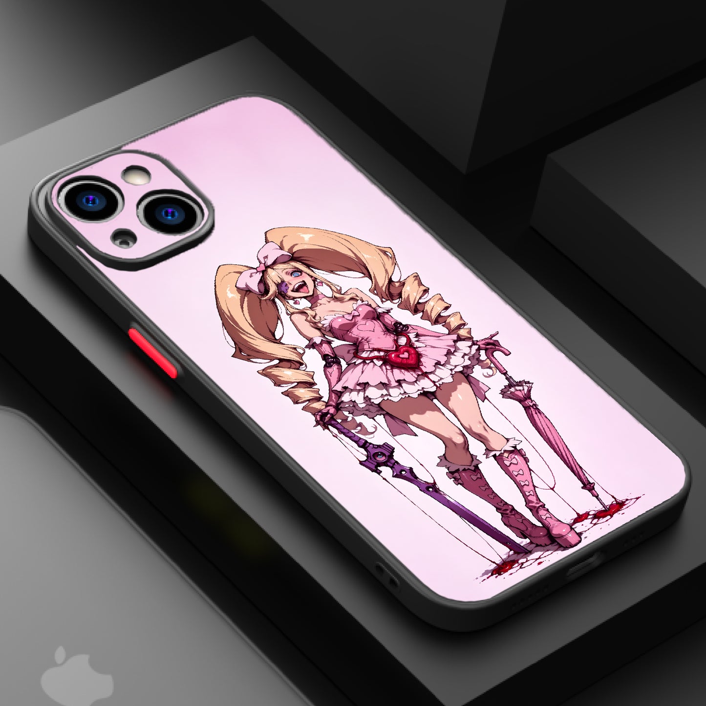 Vibrant illustration of a character in an elaborate pink outfit with exaggerated accessories and a bowler hat.
