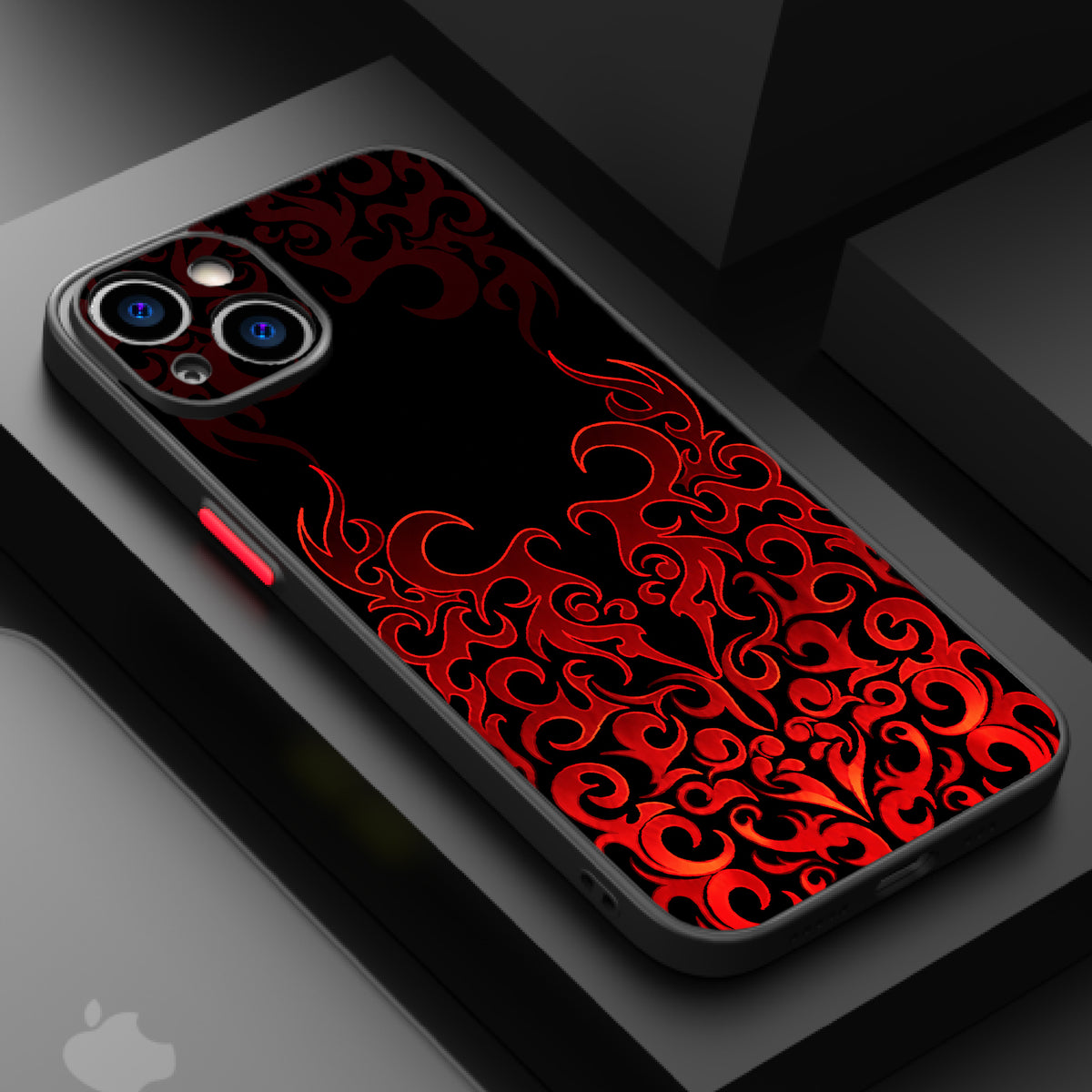 Crimson Gothic Filigree — Matte Lux Case