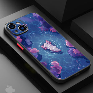 Cute Axolotl River - Matte Lux Cases