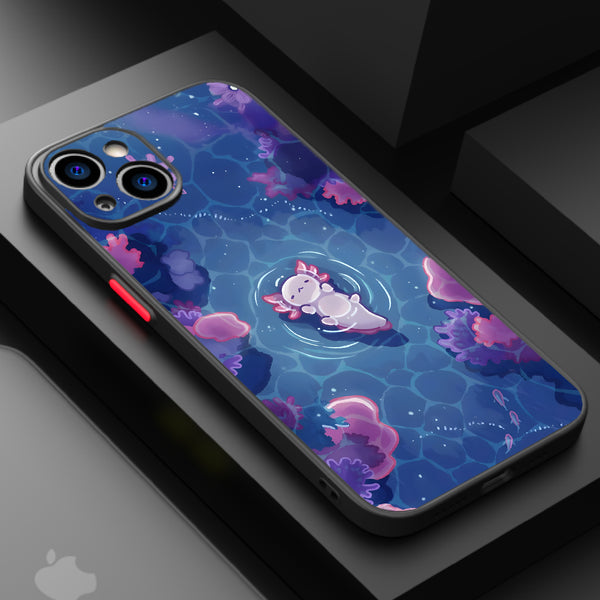 Cute Axolotl River - Matte Lux Cases