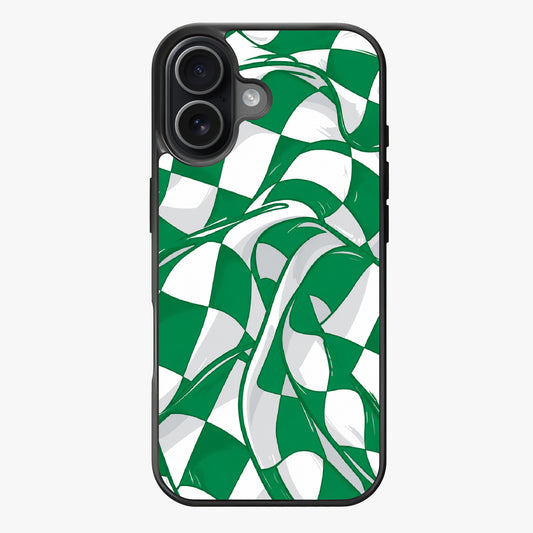 Emerald draped checkboard — Lux Clarity Case