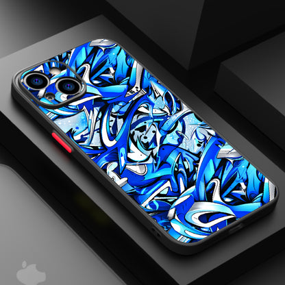 Glacial blue Intwinded Graffiti — Matte Lux Case