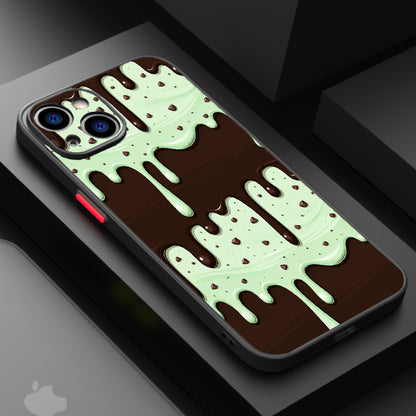Glossy mint chocolate chip Drip Cascade — Matte Lux Case