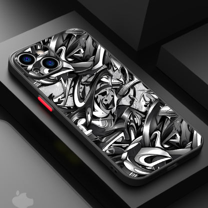 Graphite chrome Intwinded Graffiti — Matte Lux Case