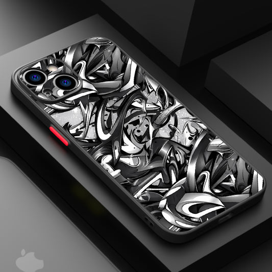Graphite chrome Intwinded Graffiti — Matte Lux Case