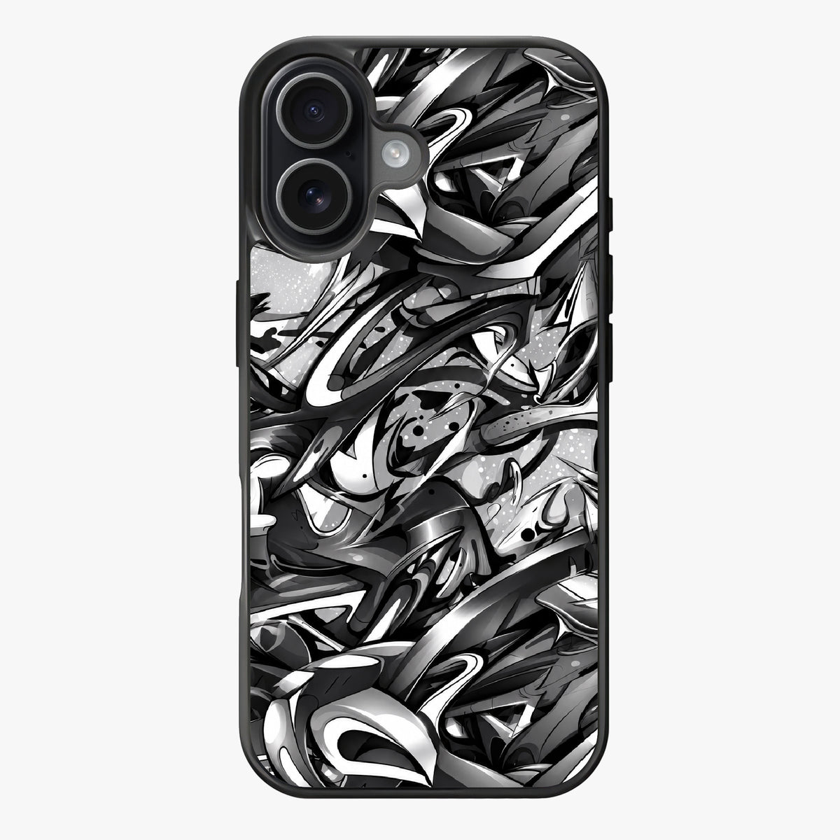 Graphite chrome Intwinded Graffiti — Lux Clarity Case