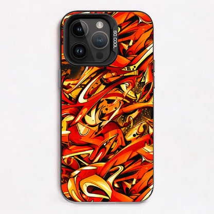 Inferno Orange Intwinded Graffiti — Lux Cool Case