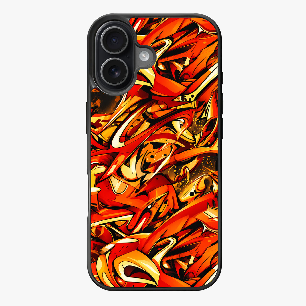 Inferno Orange Intwinded Graffiti — Lux Clarity Case