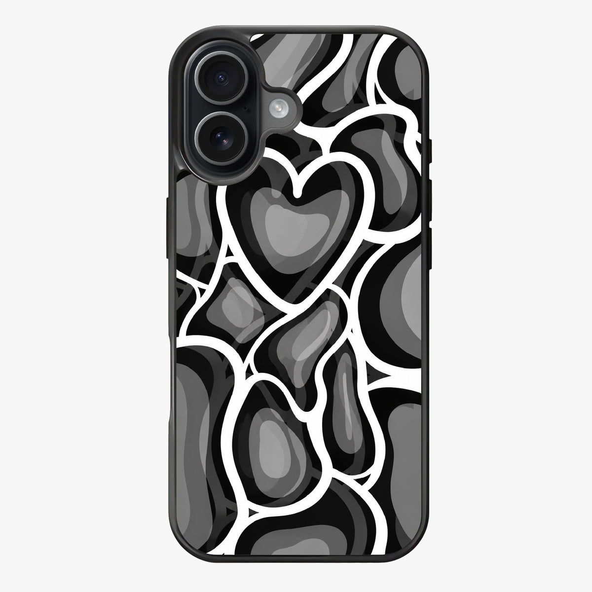 Ink Affair Warped Hearts — Lux Clarity Case