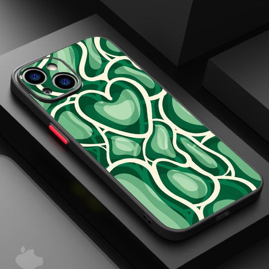 Jade Daydream Warped Hearts — Matte Lux Case