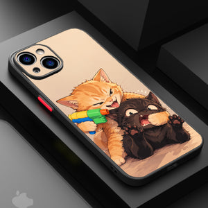 Kitty Water Fight - Matte Lux Cases