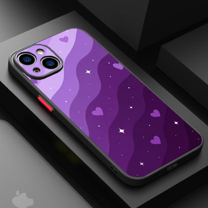 Lavender hearts and waves — Matte Lux Case