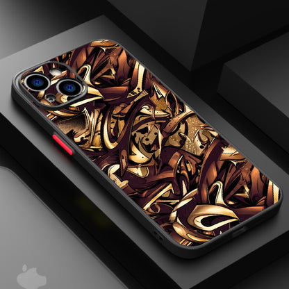 Noir gold Intwinded Graffiti — Matte Lux Case