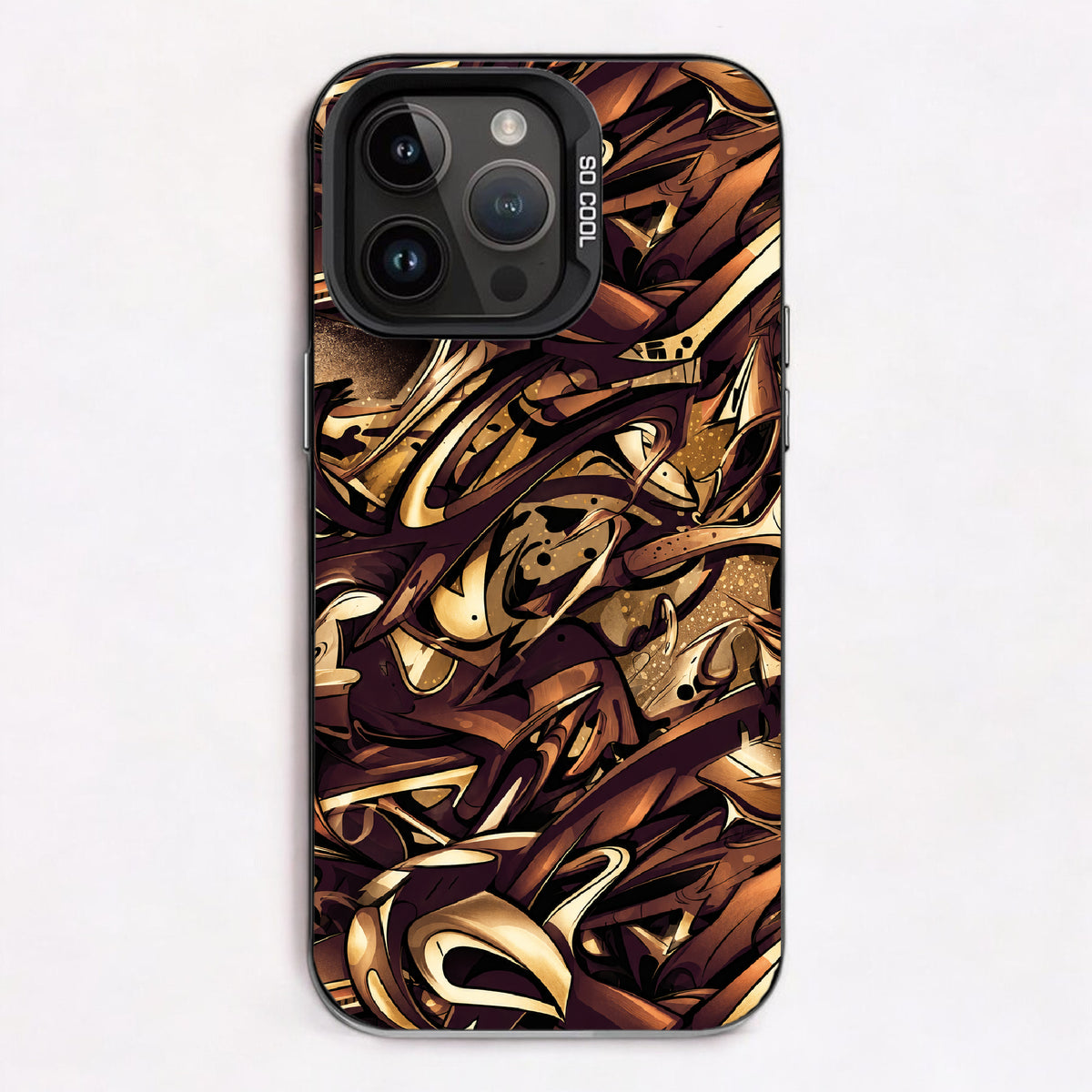 Noir gold Intwinded Graffiti — Lux Cool Case