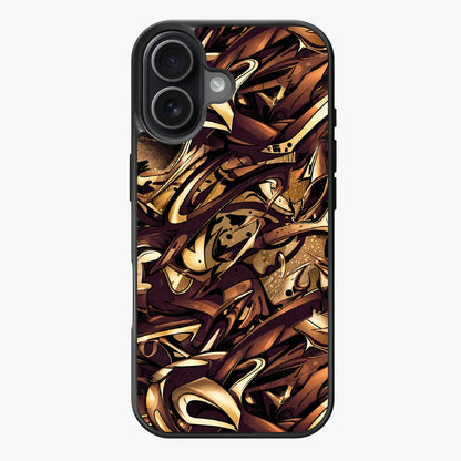 Noir gold Intwinded Graffiti — Lux Clarity Case