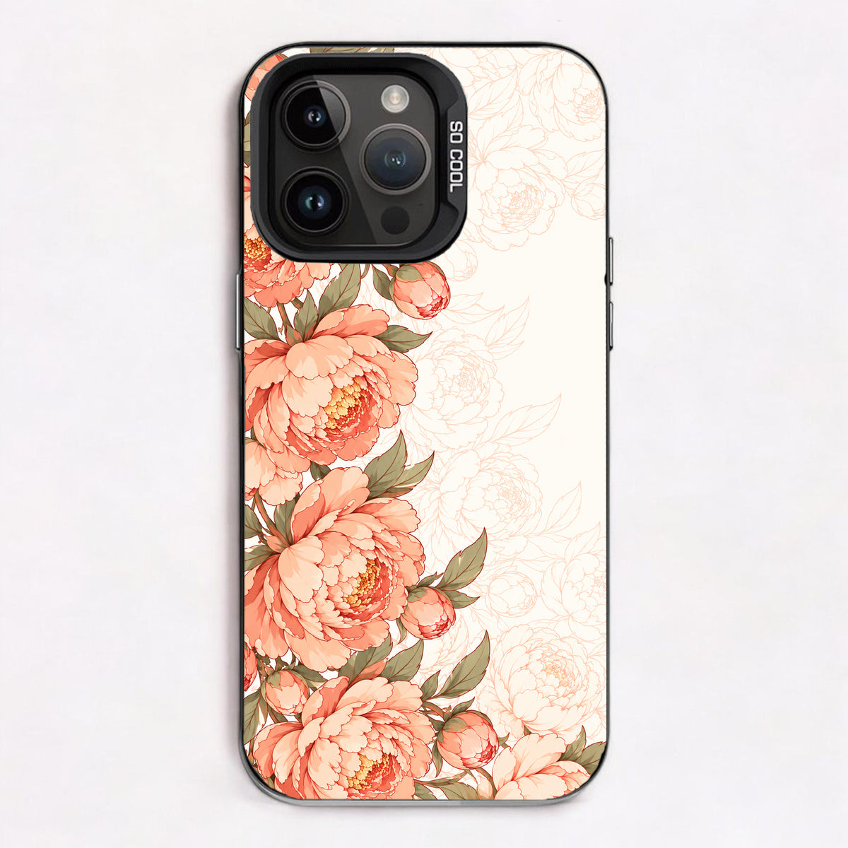 Peony Peach — Lux Cool Case