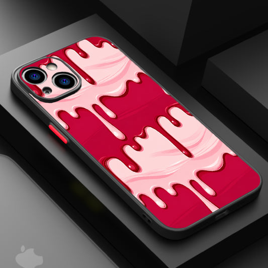 Strawberry swirl Drip Cascade — Matte Lux Case