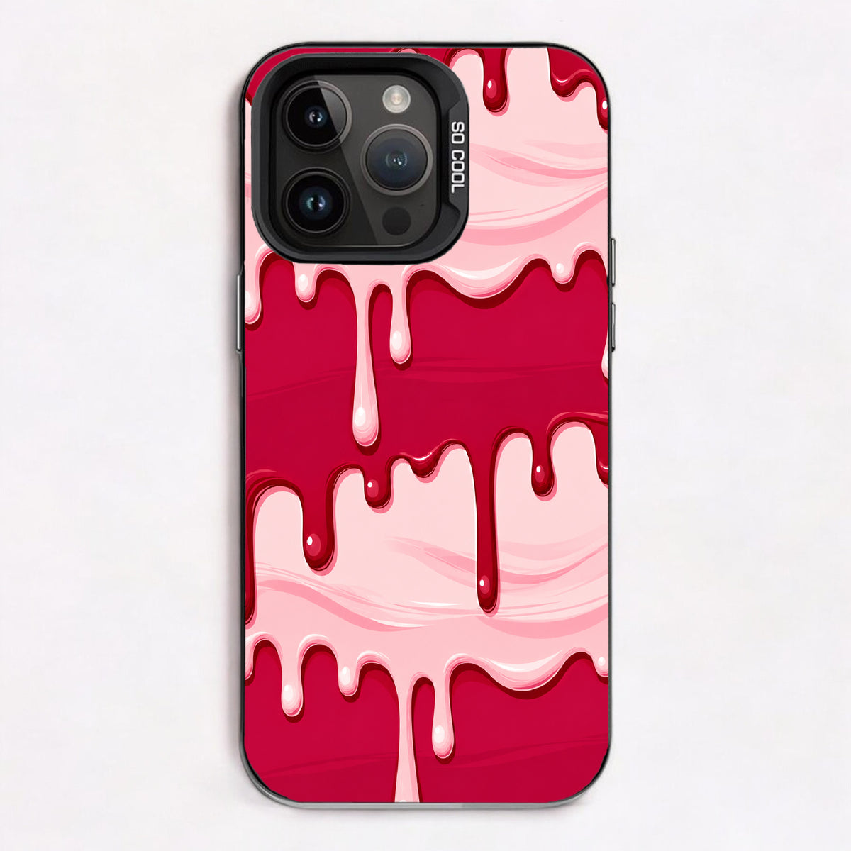Strawberry swirl Drip Cascade — Lux Cool Case