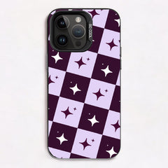 Tall plum lavender Starry Checkerboard