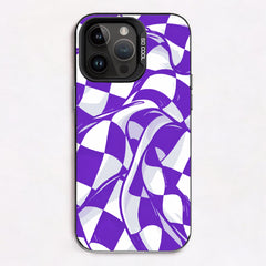 Violet draped checkboard