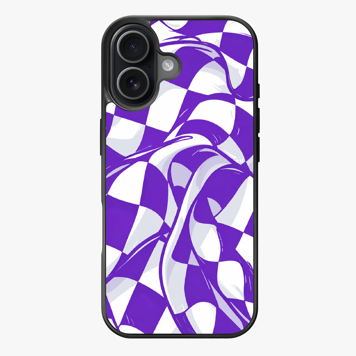 Violet draped checkboard — Lux Clarity Case