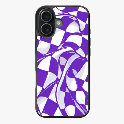 Violet draped checkboard — Lux Clarity Case