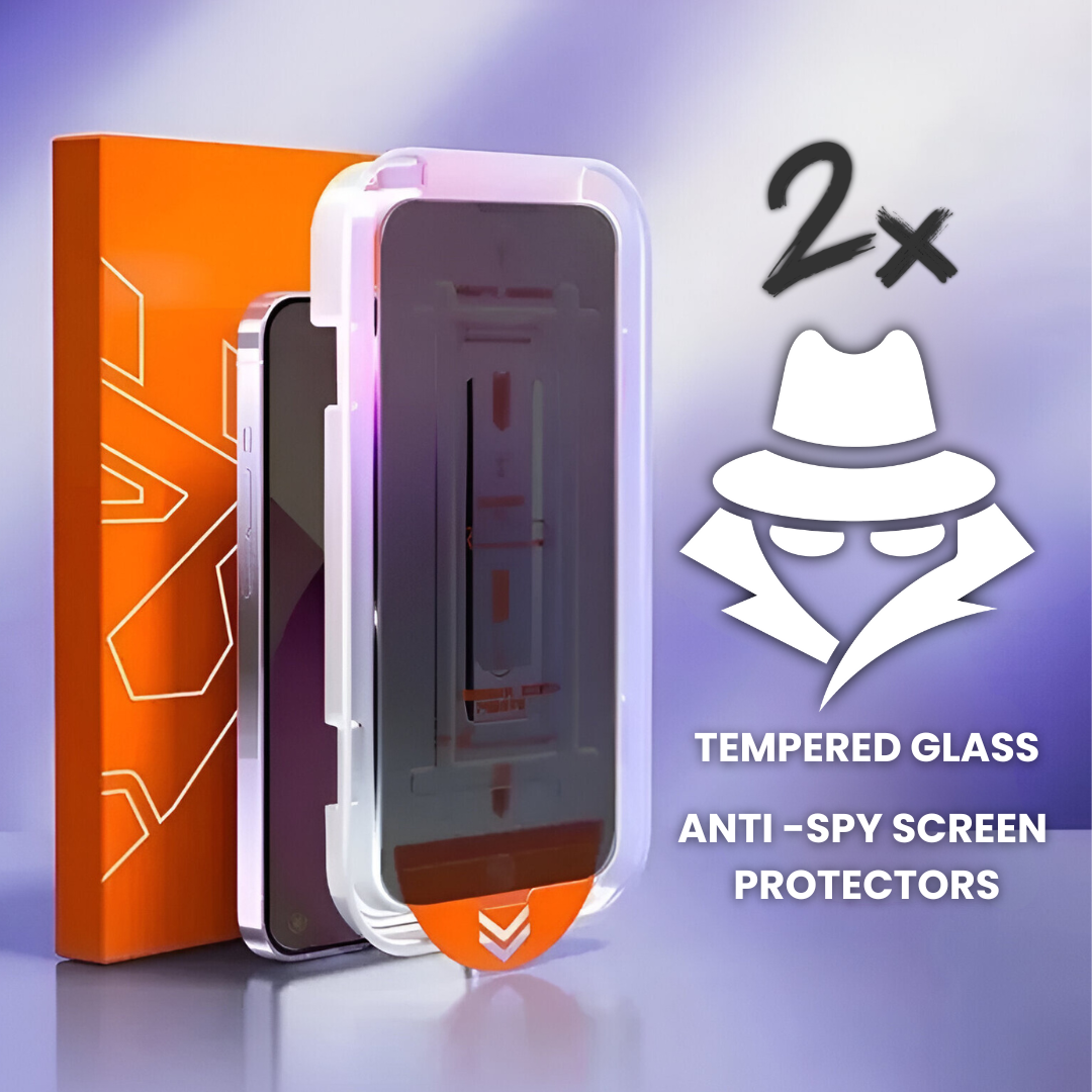 2x Anti-Spy Screen Protectors + Applicator